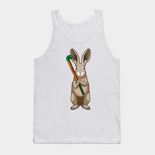 Bunny at Hockey with Hockey stick Tank Top